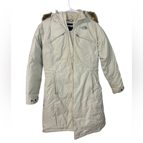 The North Face Women’s Arctic Parka Waterproof Coat In Gardenia White - Picture 2 of 8